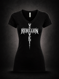 Women’s Velvet Rebellion Cross V-Neck Tee