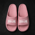 VELVET REBELLION SLIDES (PINK/WHITE)