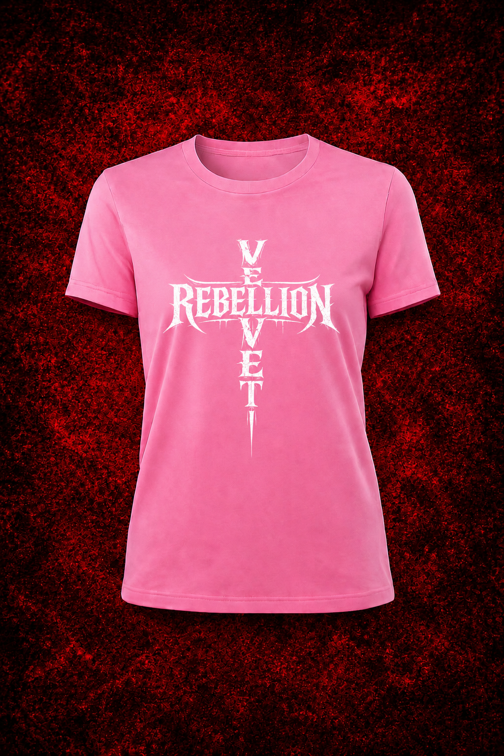Women’s Velvet Rebellion Cross Logo  Bella Canvas Tee