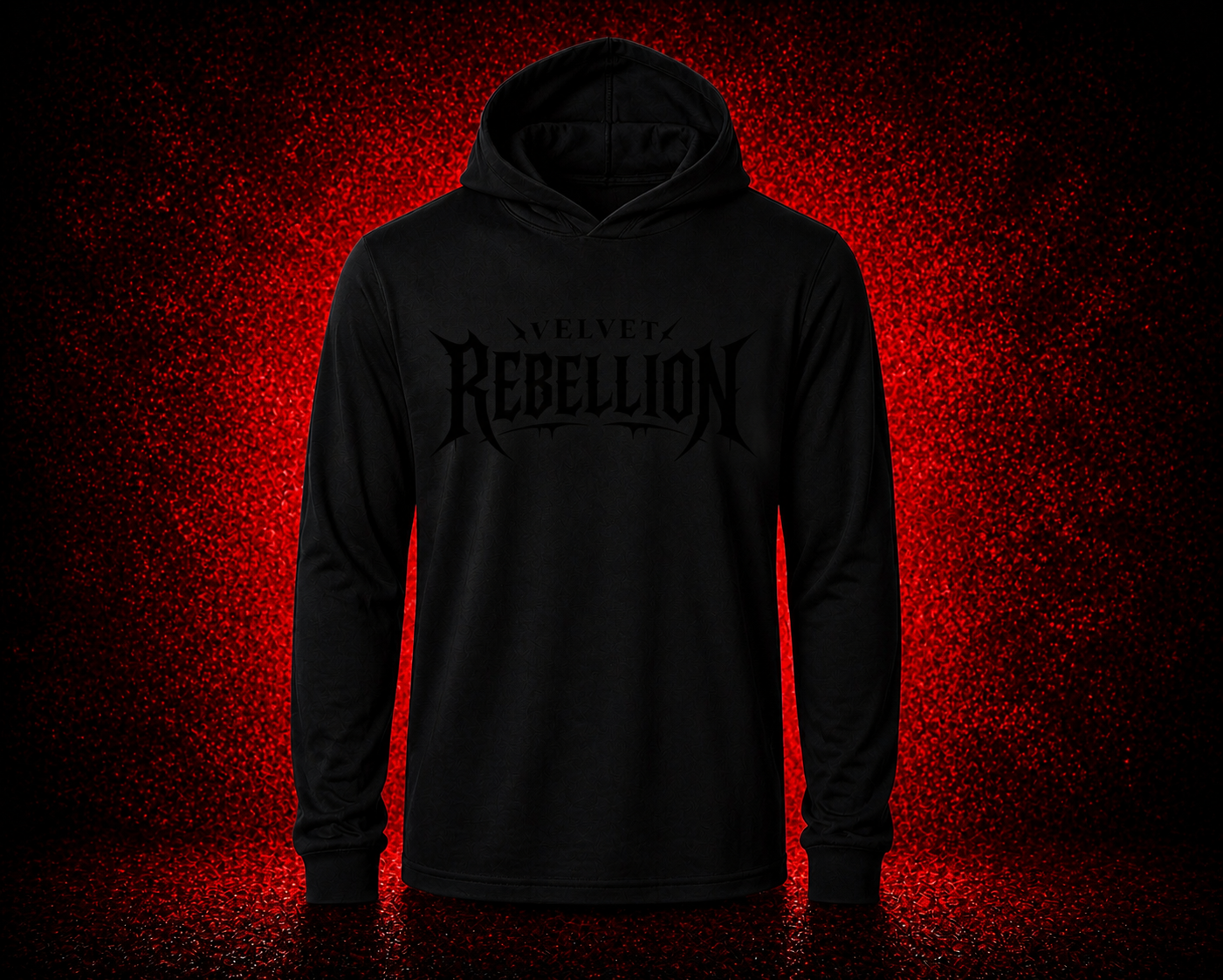 Velvet Rebellion Shadow Hoodie (Black/Black)