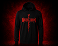 Velvet Rebellion Cross Hoodie (Black/Red)