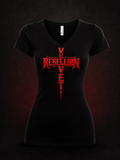 Women’s Velvet Rebellion Cross V-Neck Tee