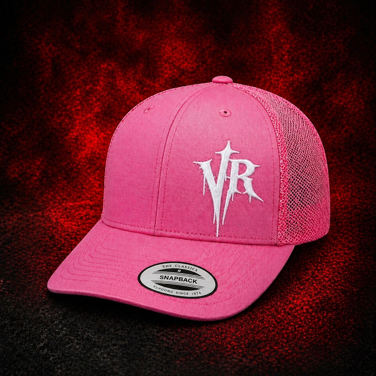 Velvet Rebellion VR SnapBack Cap ( Pink/White)