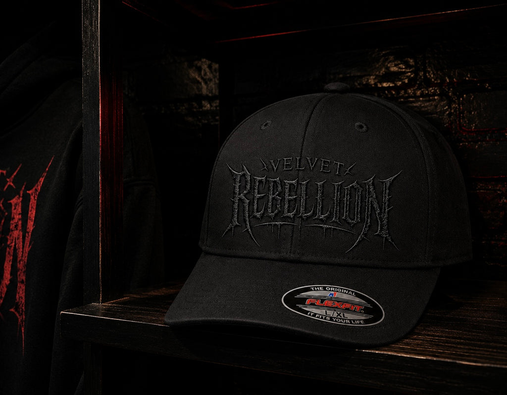 Velvet Rebellion Classic Logo FlexFit Cap ( Black/Black)
