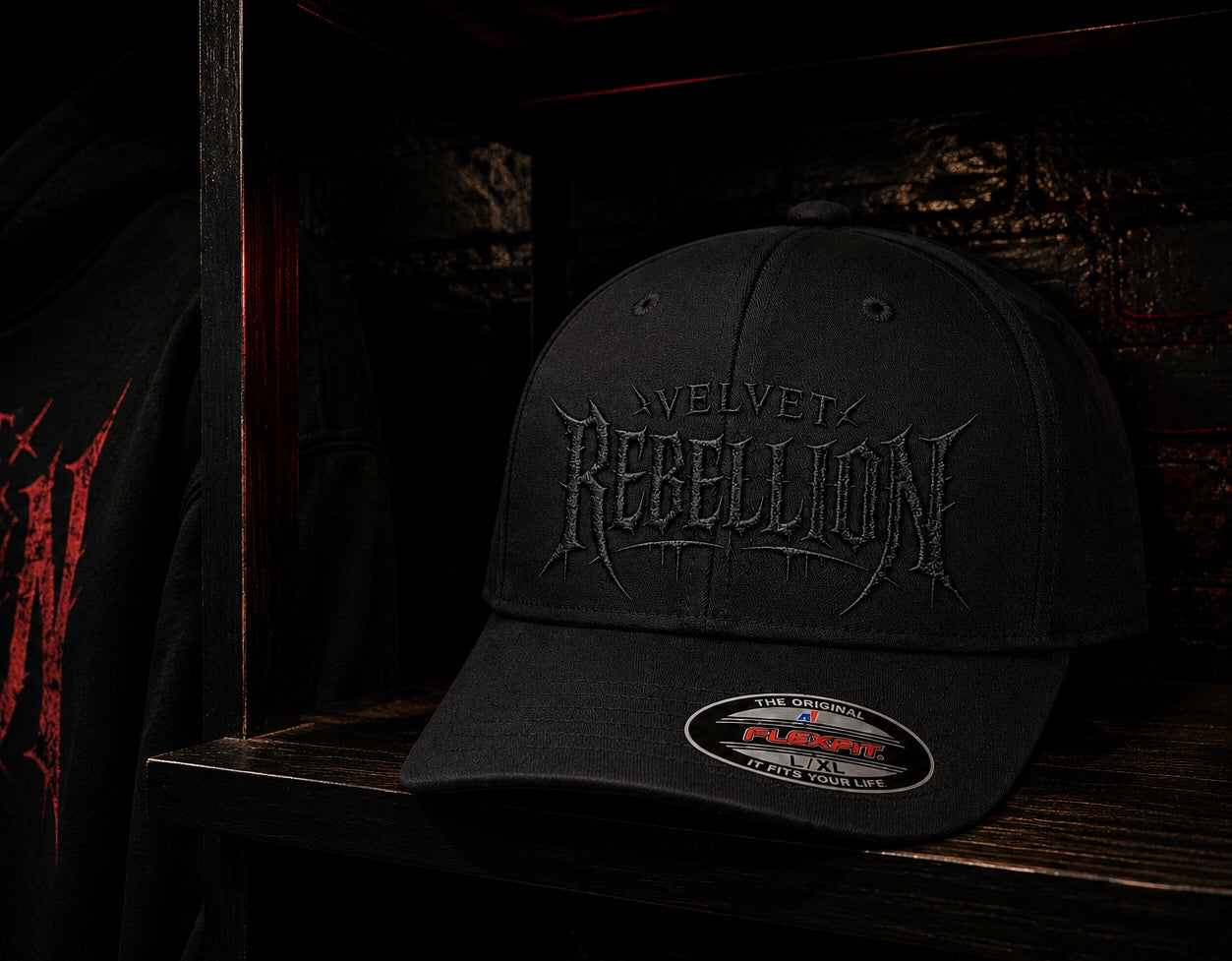 Velvet Rebellion Classic Logo FlexFit Cap ( Black/Black)