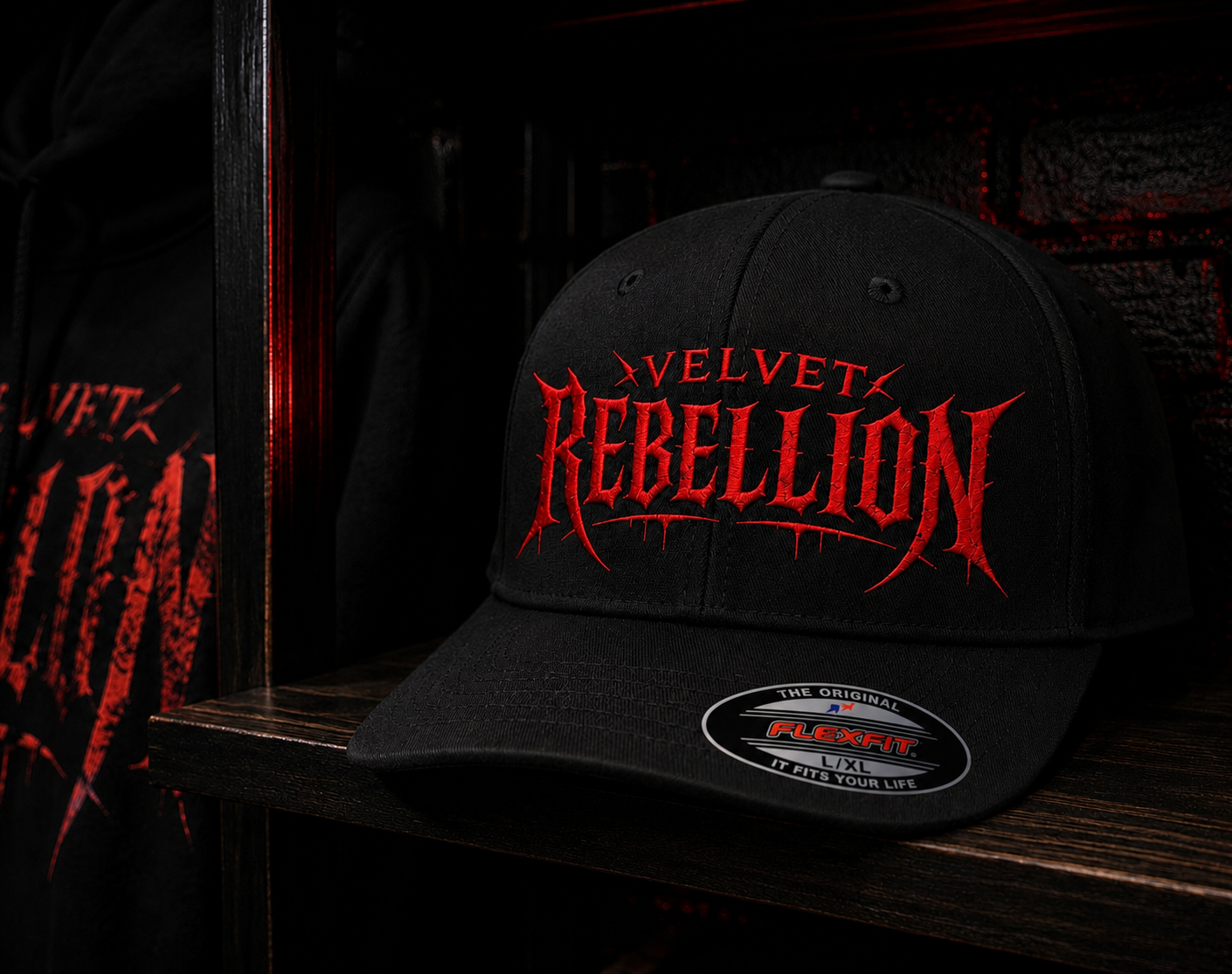 Velvet Rebellion Classic FlexFit Cap ( Black/Red)